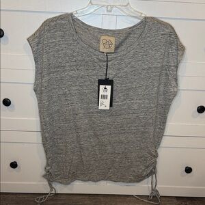 Chaser Lace Up Side Cap Sleeve Top